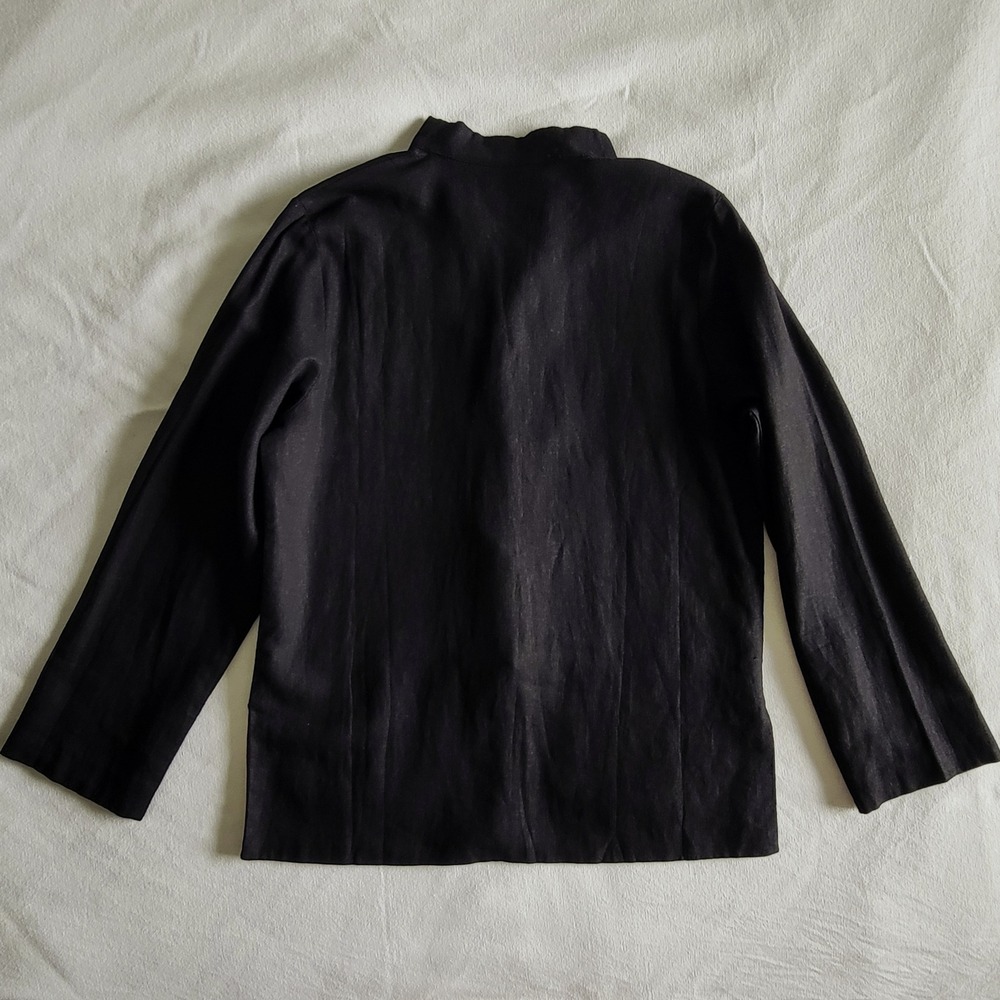 Reversible Tang Suit Jacket Red Black Women Large Vintage Traditional Minimalist - Picture 12 of 16